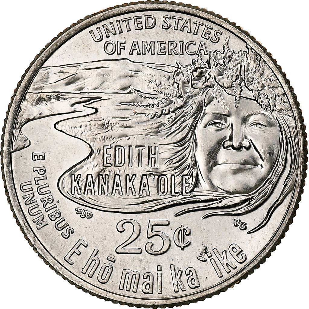 USA | 25 Cents Mønt | Edith Kanakaʻole | Km:779 | 2023