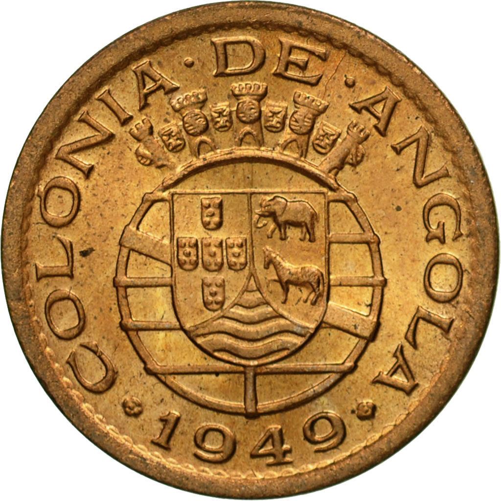 Angola | 10 Centavos Coin | Horse | Elephant | Shield | Km:70 | 1948 - 1949