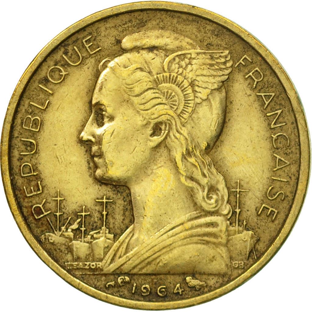 Reunion | 10 Francs Coin | Crowned shield | Km:10 | 1955 - 1964