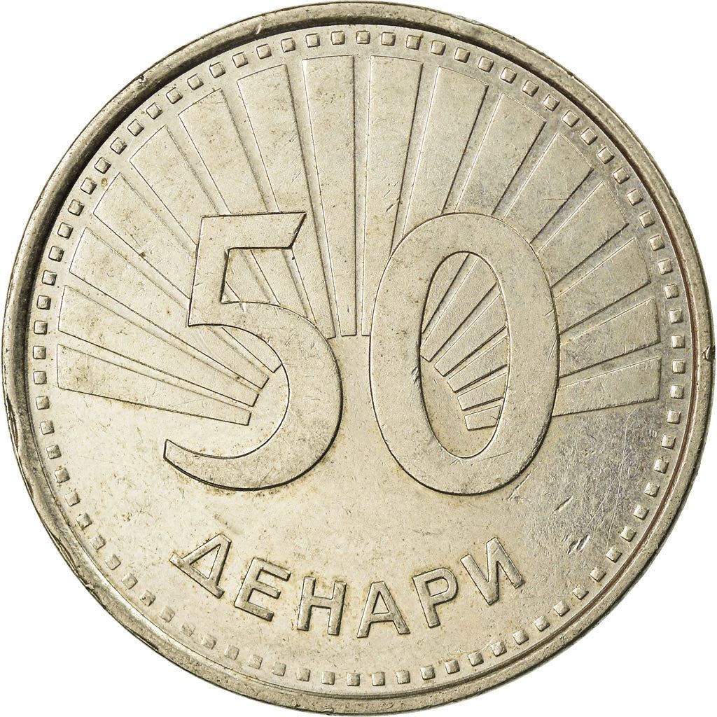 North Macedonia 50 Denari Coin | Archangel Gabriel | KM32 | 2008