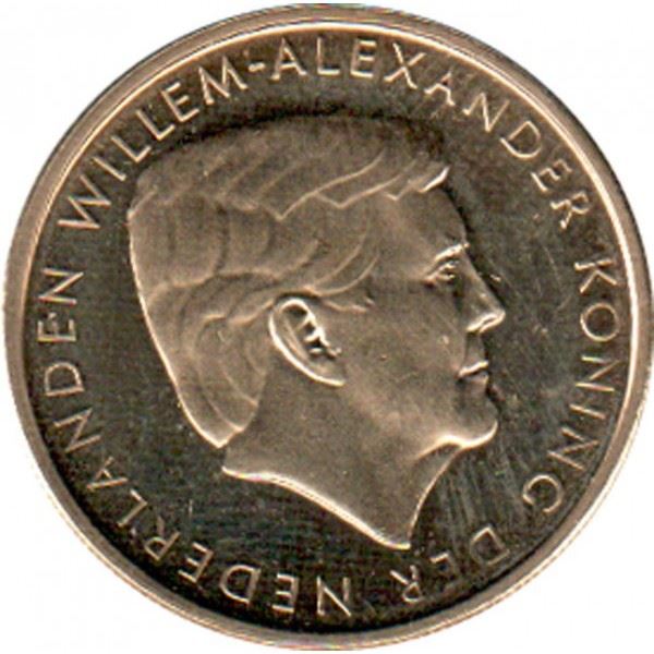 Moeda de 5 Florins Aruba | Rei Willem Alexander | KM58 | 2014 - 2016