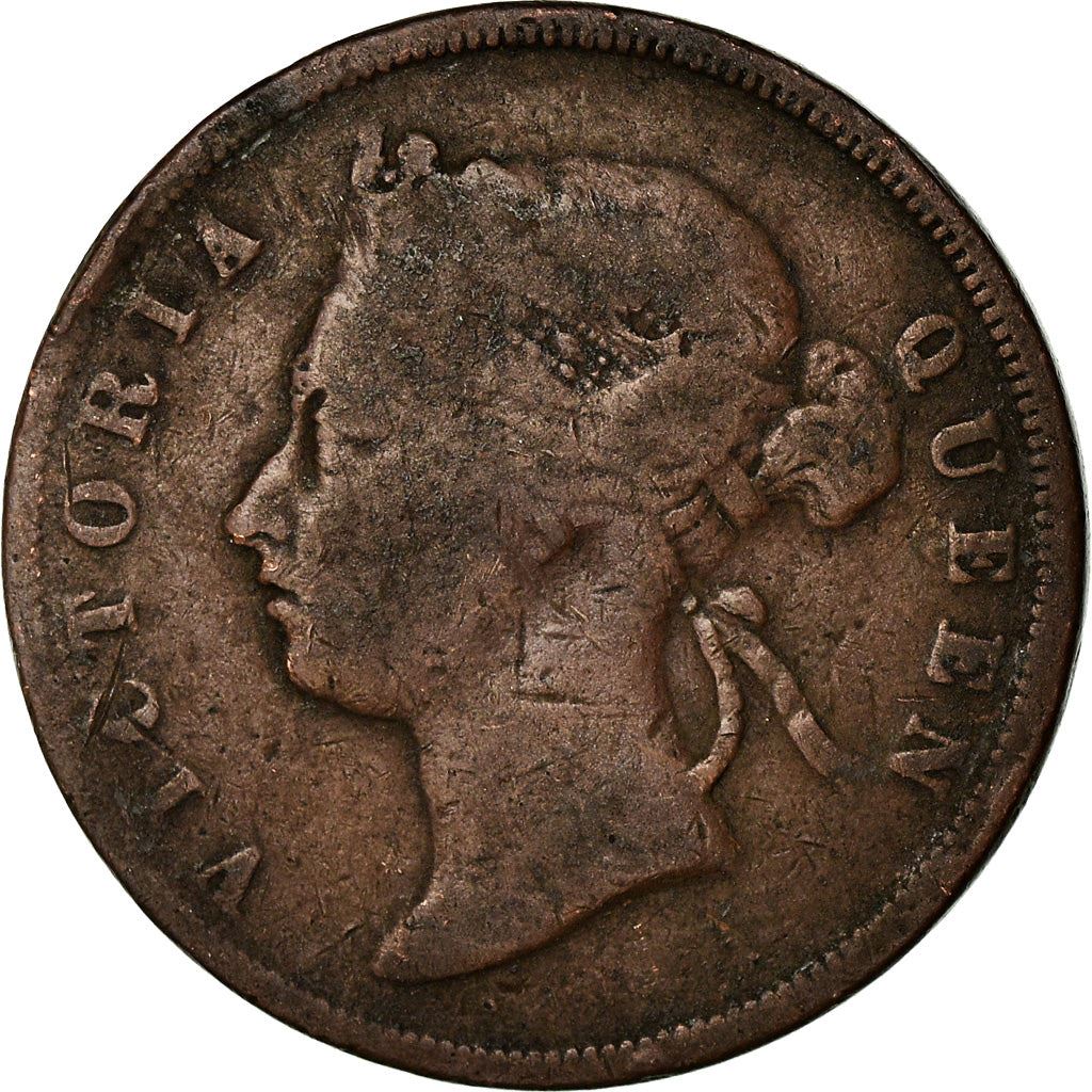 Straits Settlements | 1 Cent Coin | Queen Victoria | Copper | KM:9 | 1872-1883