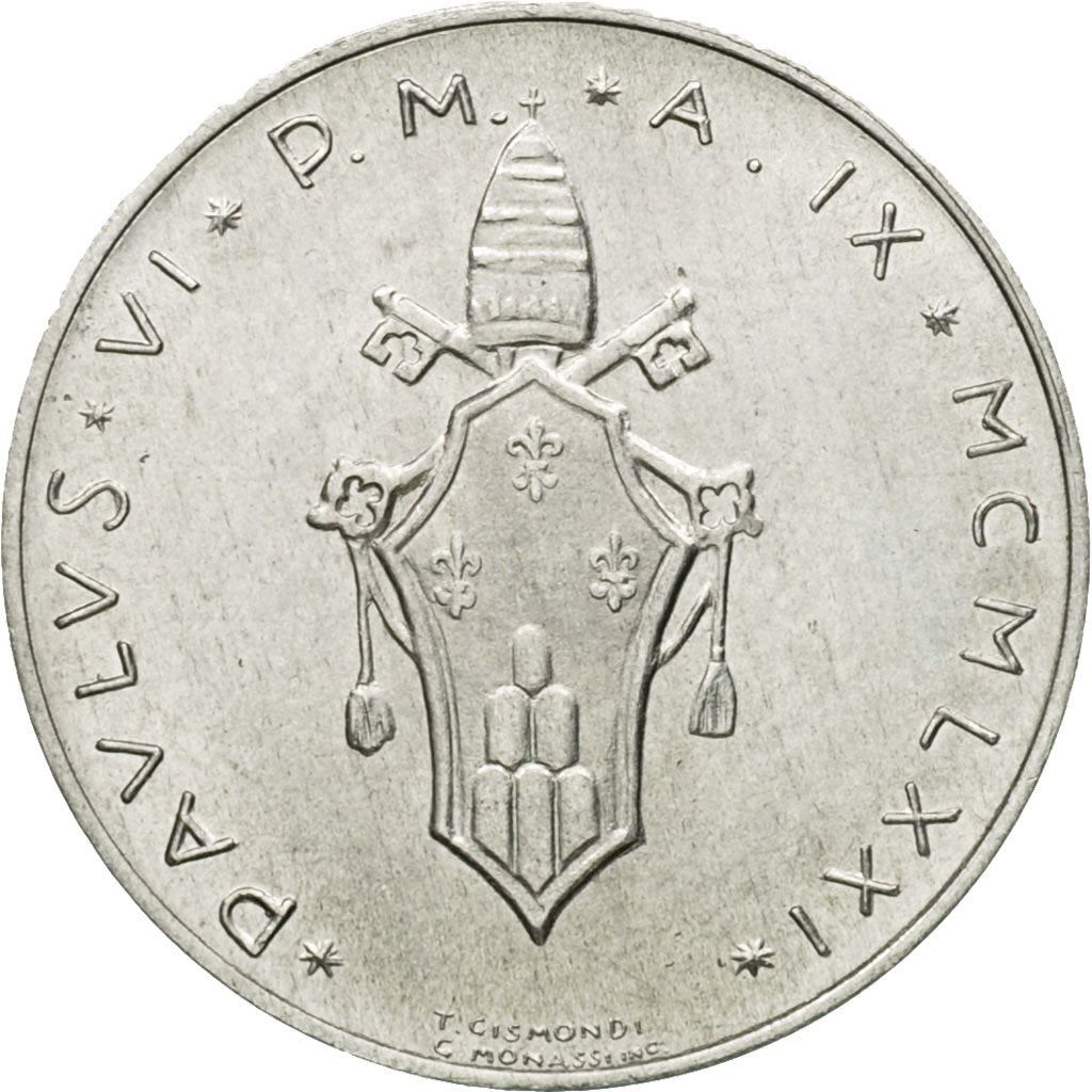Vatican City | 1 Lira Coin | FAO | Aluminium | KM:116 | 1970-1977