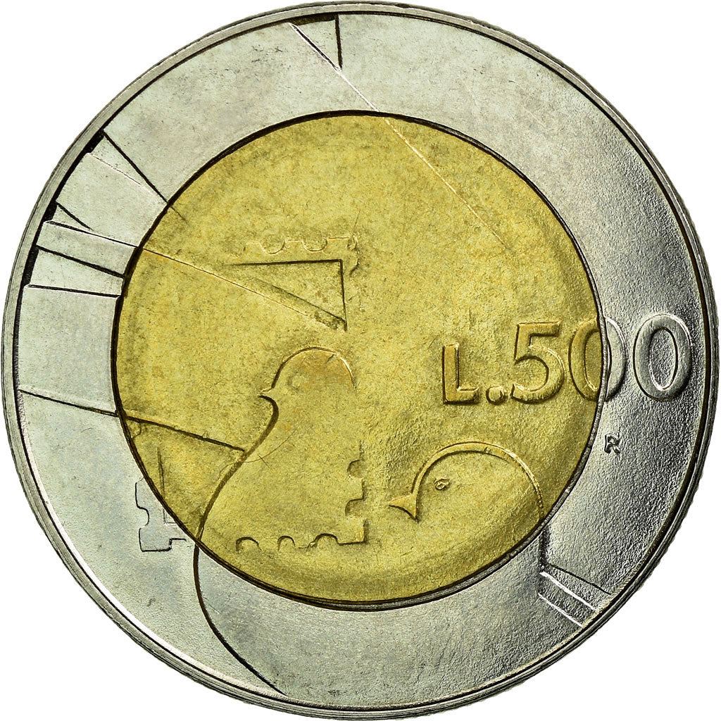 San Marino | 500 Lire Coin | Anniversary of San Marino | Km:256 | 1990