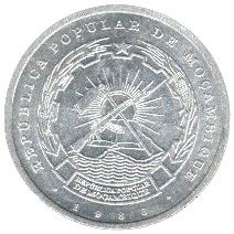 Mozambique | 1 Metical Coin | Writer | Km:99A | 1986