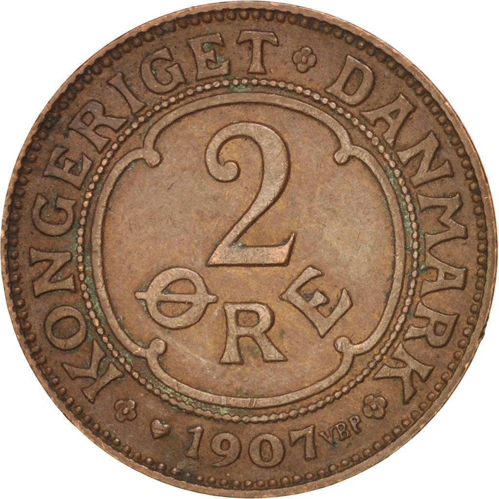 Denmark | 2 Ore Coin | Monogram | Km:805 | 1907 - 1912