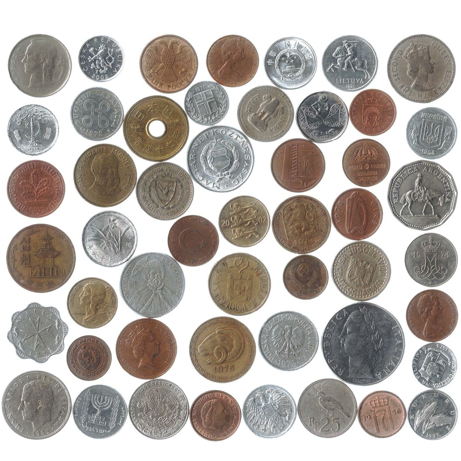 Different Coins From Different Countries Mix | 1 Coin = 1 Country | Maximal Variety