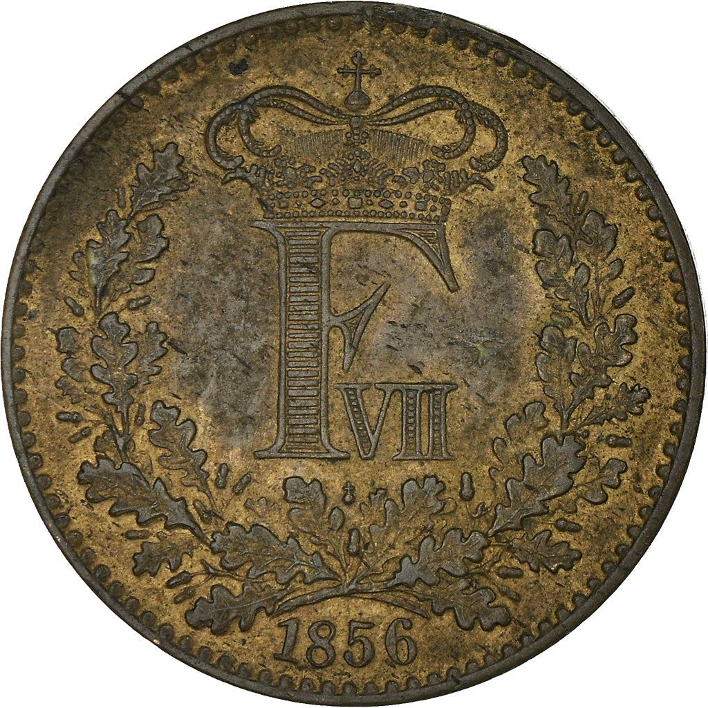 Denmark | 1 Skilling Rigsmont Coin | Bronze | KM:763 | 1856-1863