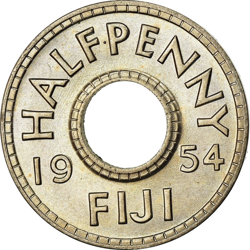 Fiji | 1/2 Penny Coin | Crown | Km:20 | 1954
