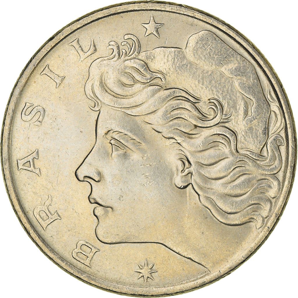 Brazil | 1 Cruzeiro Coin | Effigy | Km:581A | 1974 - 1978