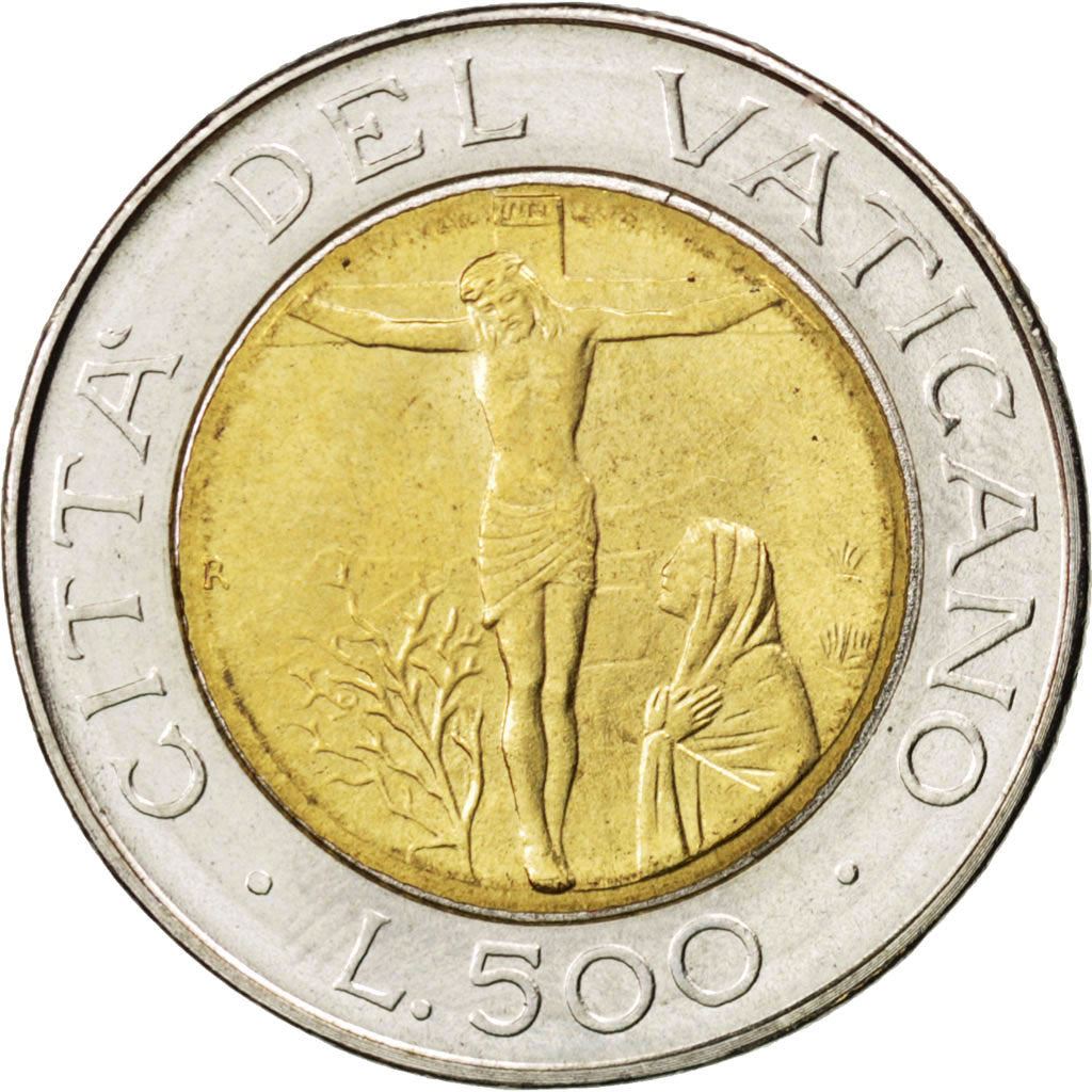 Vatican City | 500 Lire Coin | John Paul II | Km:204 | 1987