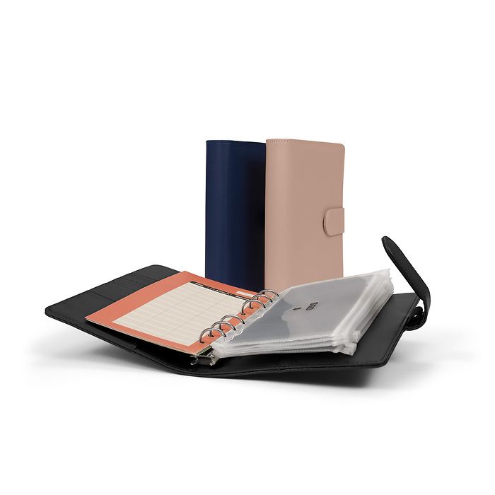 Travel Money Ring Binder | 5 Zip-Up Sheets Included | Three Colours