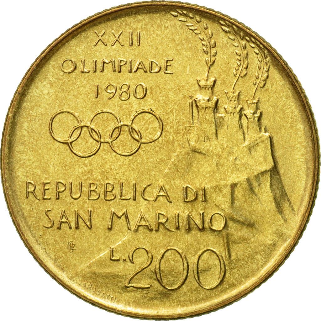San Marino | 200 Lire Coin | Wrestling | Km:109 | 1980