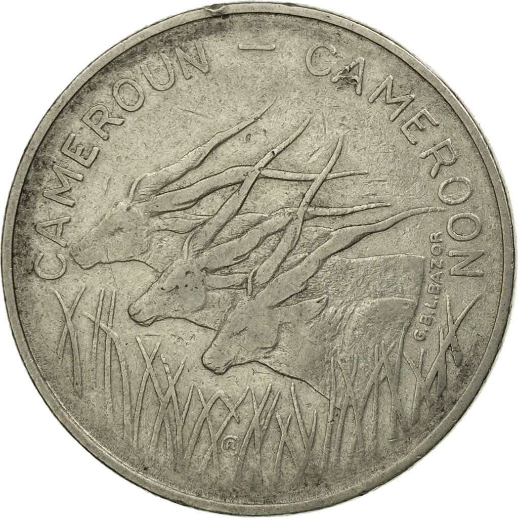 Cameroon | 100 Francs Coin | Giant Elands | Km:16 | 1972