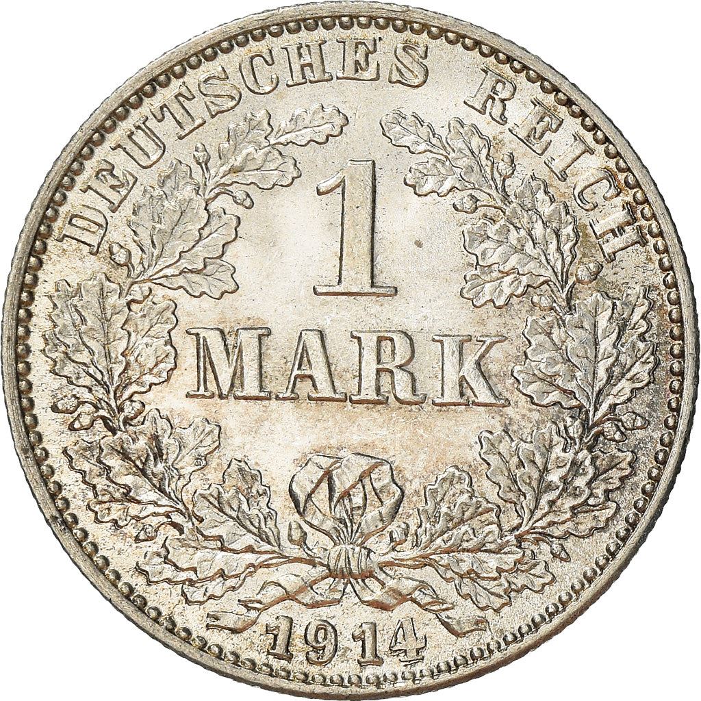 German Empire 1 Mark Coin | Deutsches Reich | Wilhelm II | Type 2 - Small Shield | KM14 | 1891 - 1916
