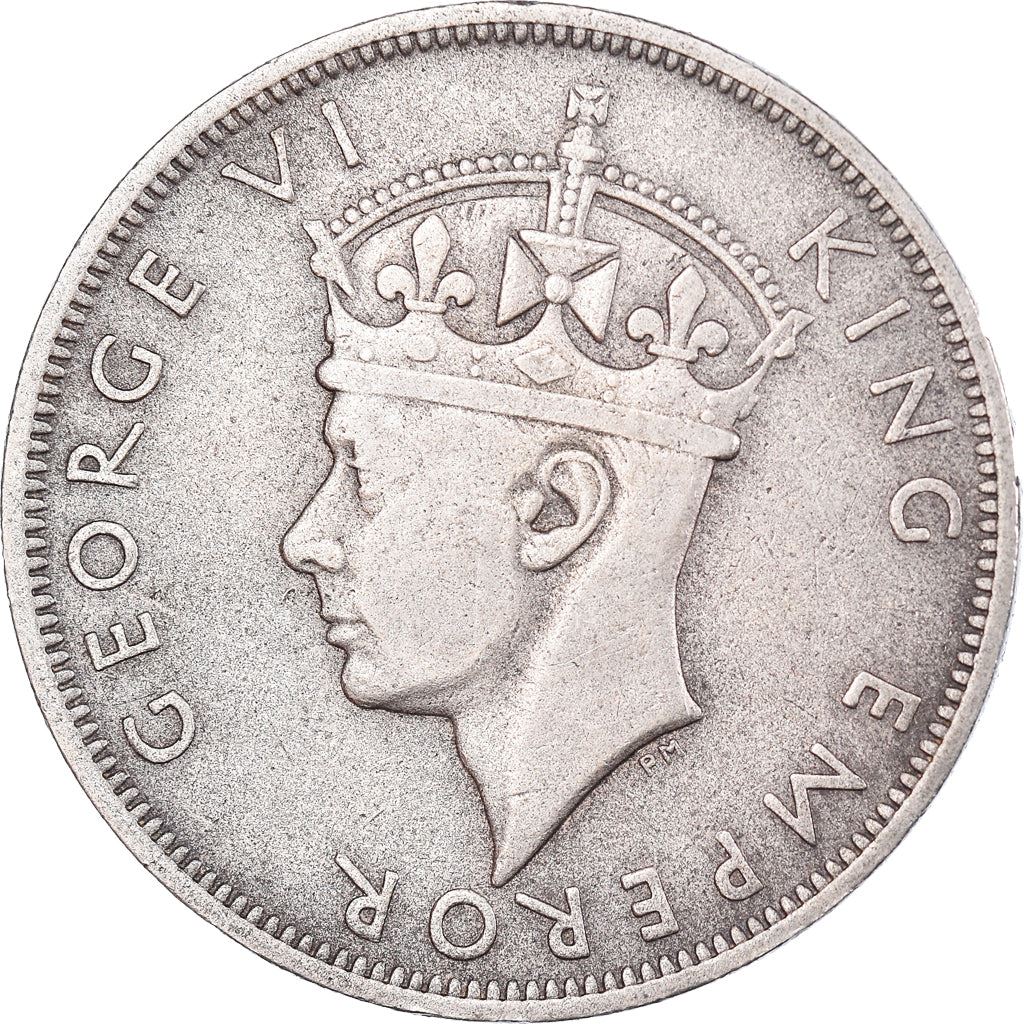 Southern Rhodesia | 1/2 Crown Coin | George VI | Shield | Crown | Pickaxe | Km:15B | 1947