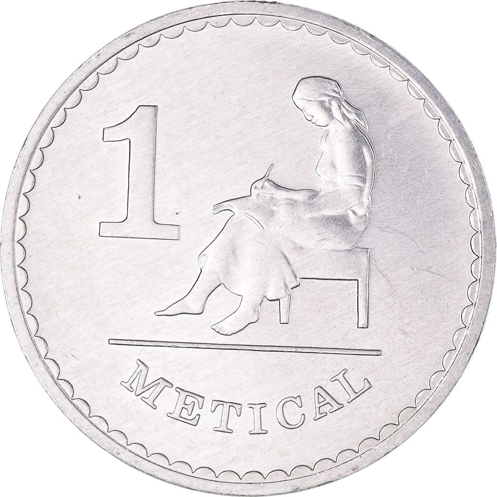 Mozambique | 1 Metical Coin | Writer | Km:99A | 1986