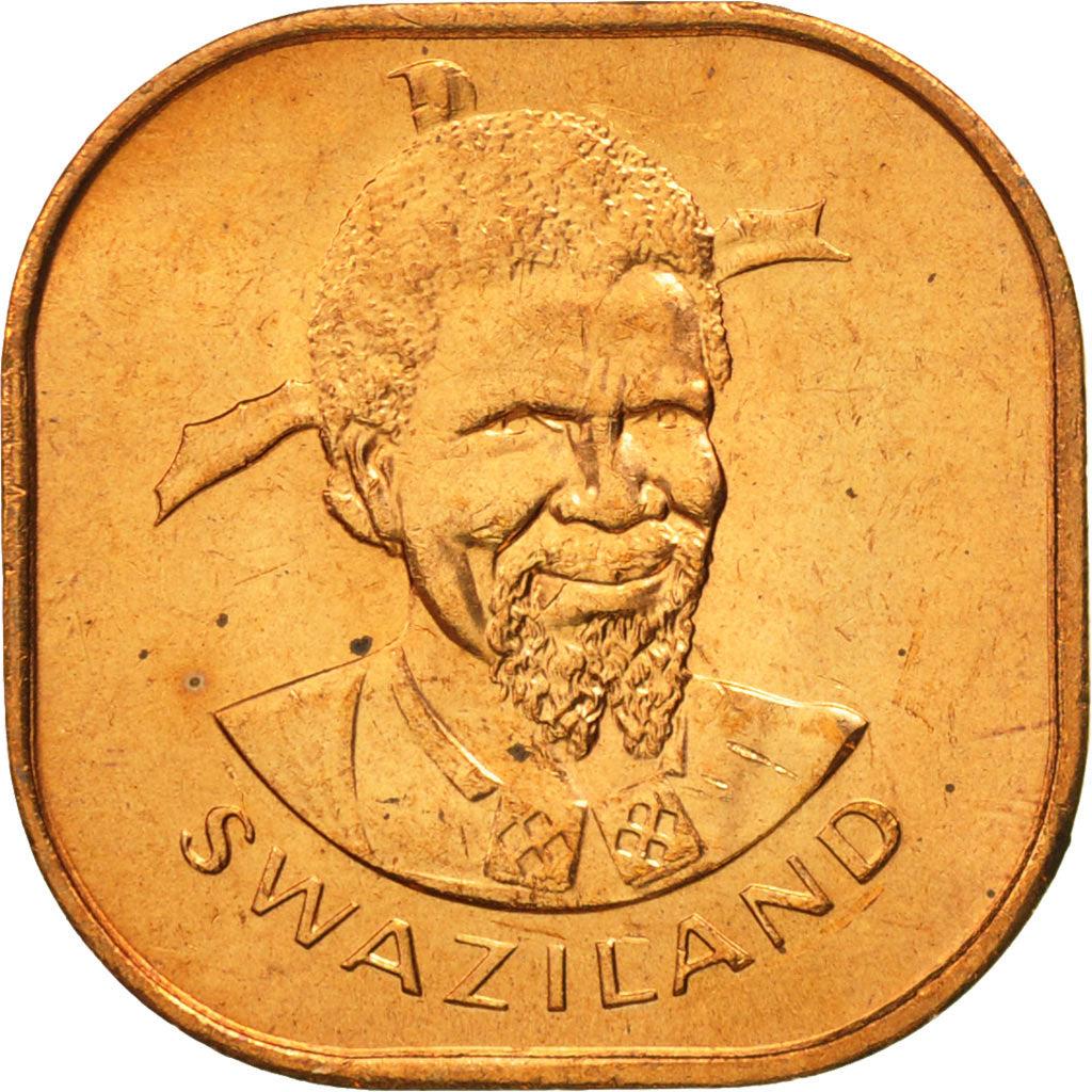 Eswatini 2 Cents Coin | King Sobhuza II | Leadwood Tree | KM8 | 1974 - 1982