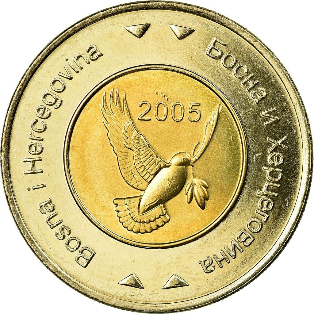 Bosnia and Herzegovina | 5 Konvertibilnih Maraka Coin | Dove of Peace | Km:120 | 2005 - 2022