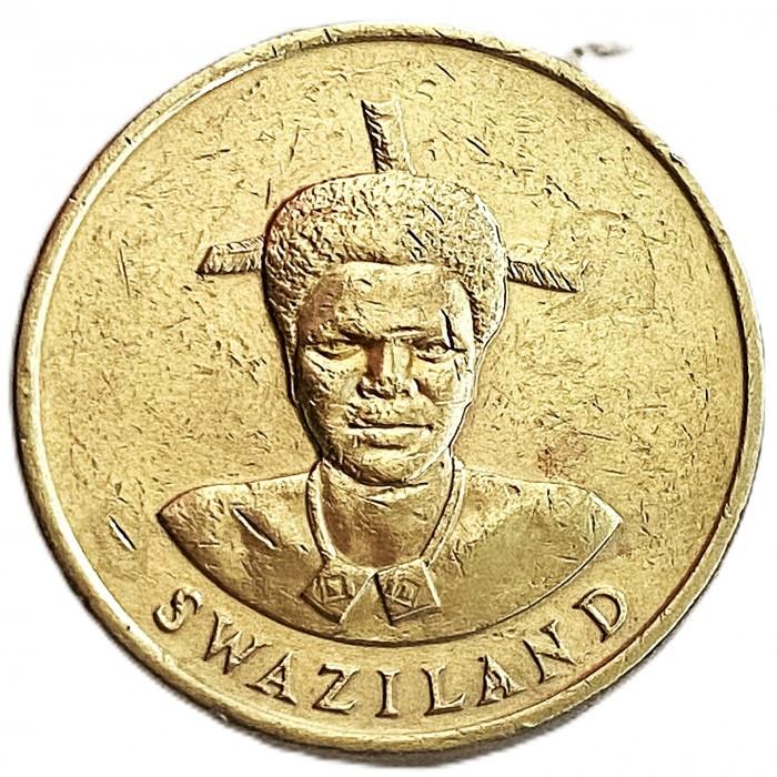 Eswatini 1 Lilangeni Coin | King Mswati III | Native Woman | KM44.1 | 1986