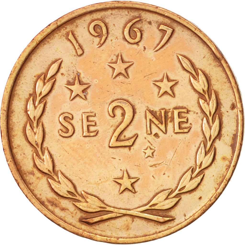 Samoa | 2 Sene Coin | Malietoa Tanumafili II | Crux Constellation | Km:2 | 1967