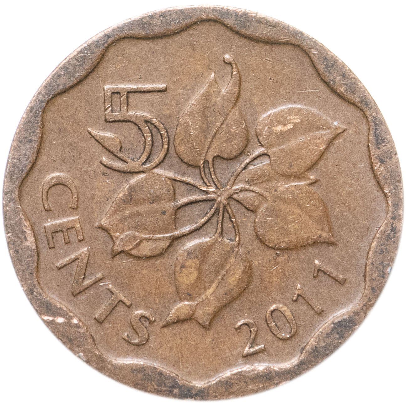 Kingdom of Swaziland | 5 Cents Coin | Mswati III | KM:56 | 2011