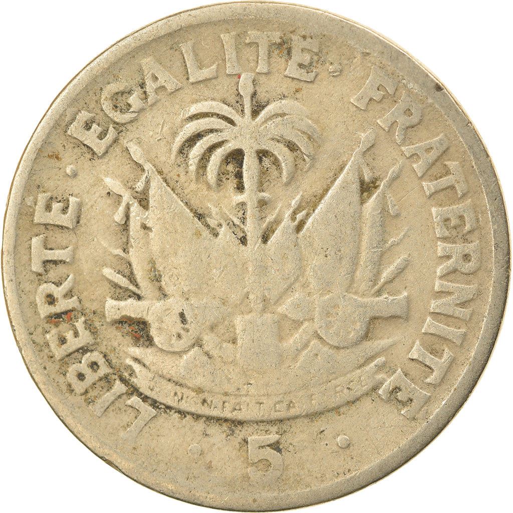 Haiti | 5 Centimes Coin | Francois Duvalier | Cannon | Km:62 | 1958 - 1970