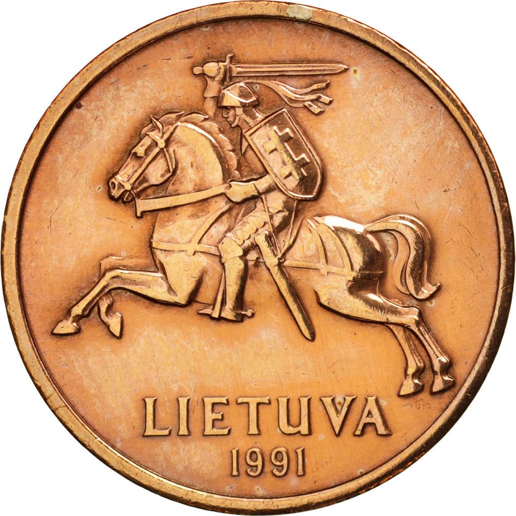 Lithuania | 50 Centų Coin | Bronze | Horse or equine | KM:90 | 1991