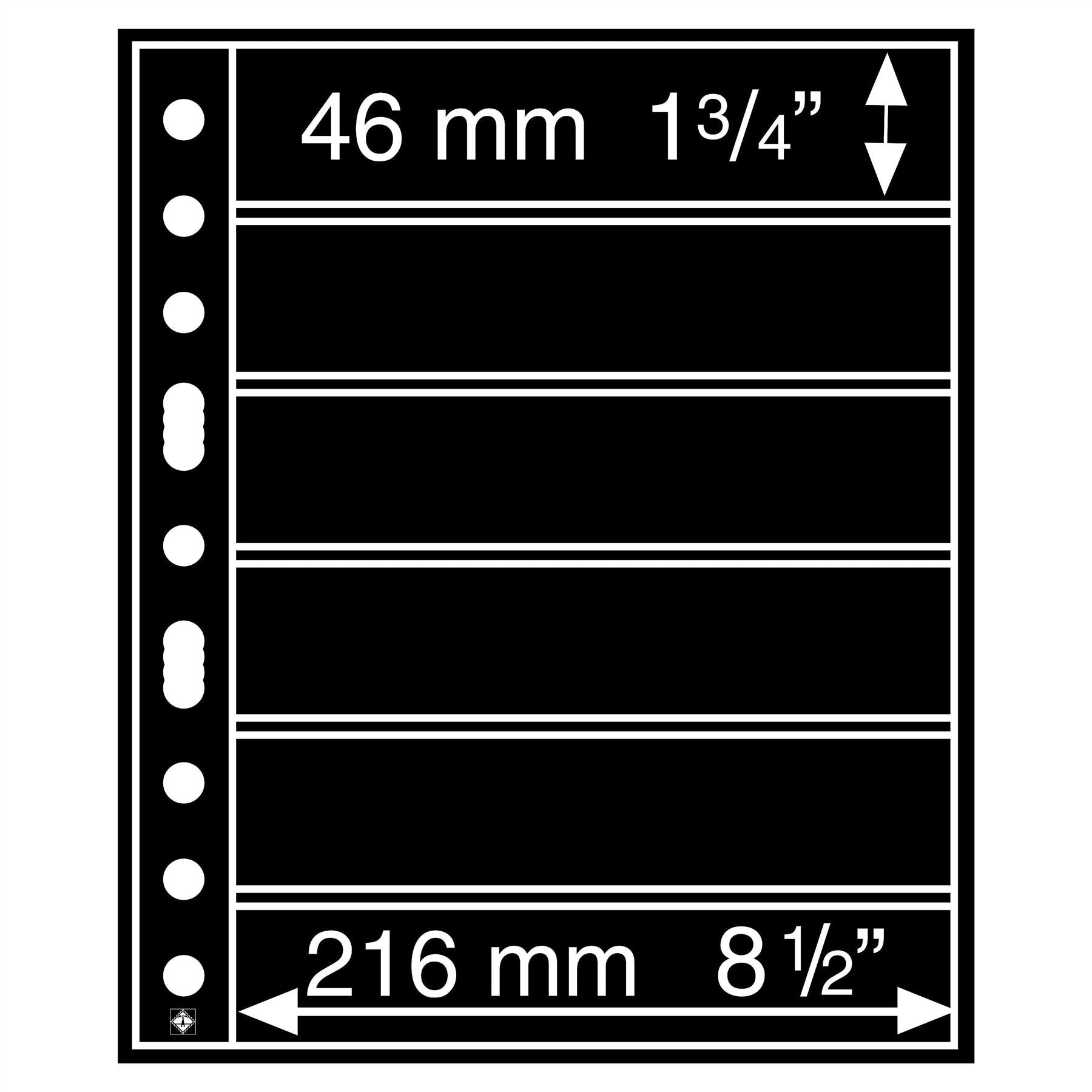 GRANDE Pocket Sheets for Ring Binders | Packs of 5 | Different Pocket Configurations | 2 Colors Available