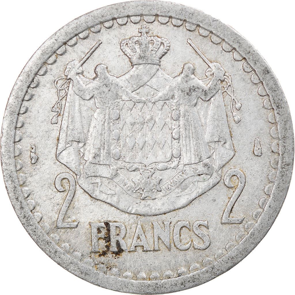 Monaco | 2 Francs Coin | Louis II | Km:121 | 1943