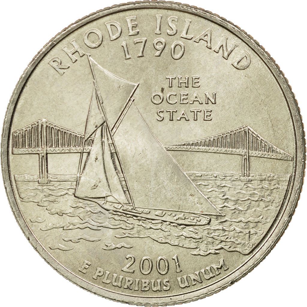 United States | 1/4 Dollar Coin | Rhode Island | Km:320 | 2001