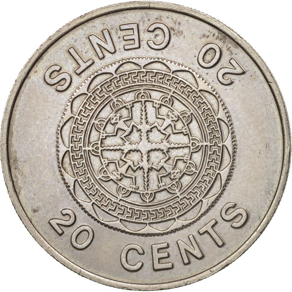 Isole Salomone | Moneta da 20 centesimi | Elisabetta II | Pendente Malaita | Km:5 | 1977 - 1983