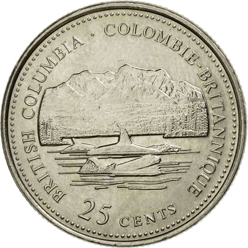 Canada | 25 Cents Coin | Nickel | British Columbia | KM:232 | 1992