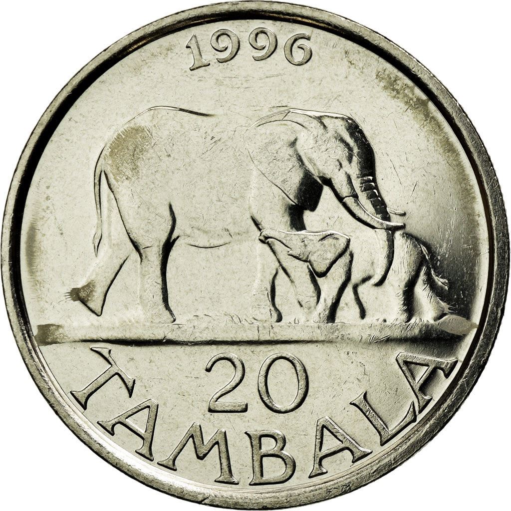 Malawi Coin Malawian | 20 Tambala | President Bakili Muluzi | Elephant | KM29 | 1996 - 2003