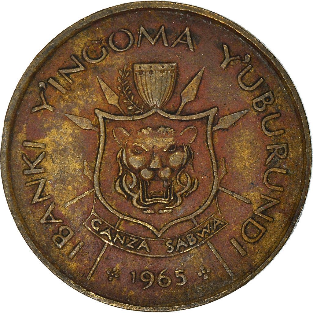 Burundi | 1 Franc Coin | Coat of arms | Km:6 | 1965