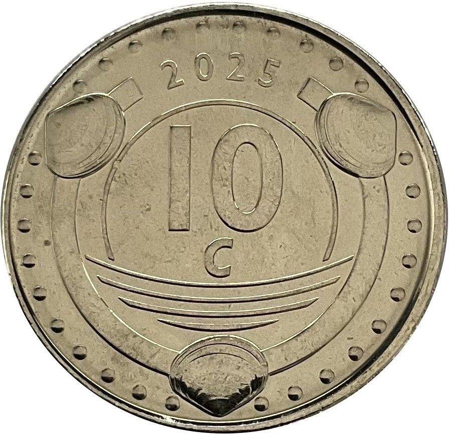 Curacao | 10 Cents Coin | Orange blossom | 2025