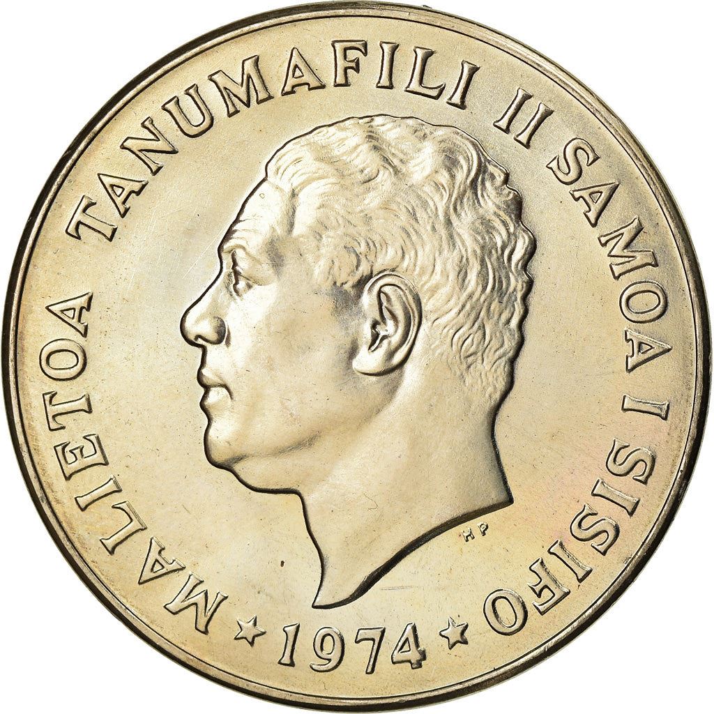 Samoa | 1 Tala Coin | Malietoa Tanumafili II | Coconut Palm | KM:19 | 1974