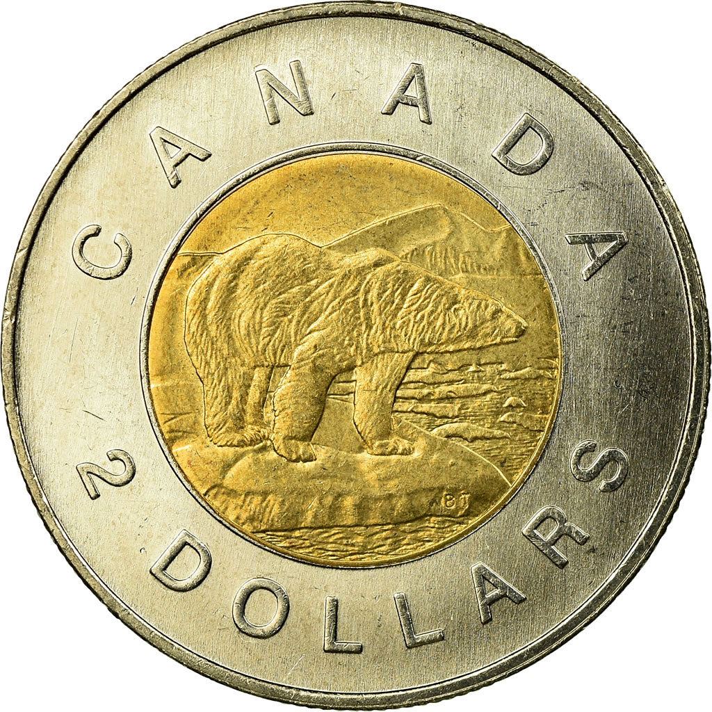 Canada | 2 Dollars Coin | Bimetallic | Polar bear | KM:837 | 2006-2012