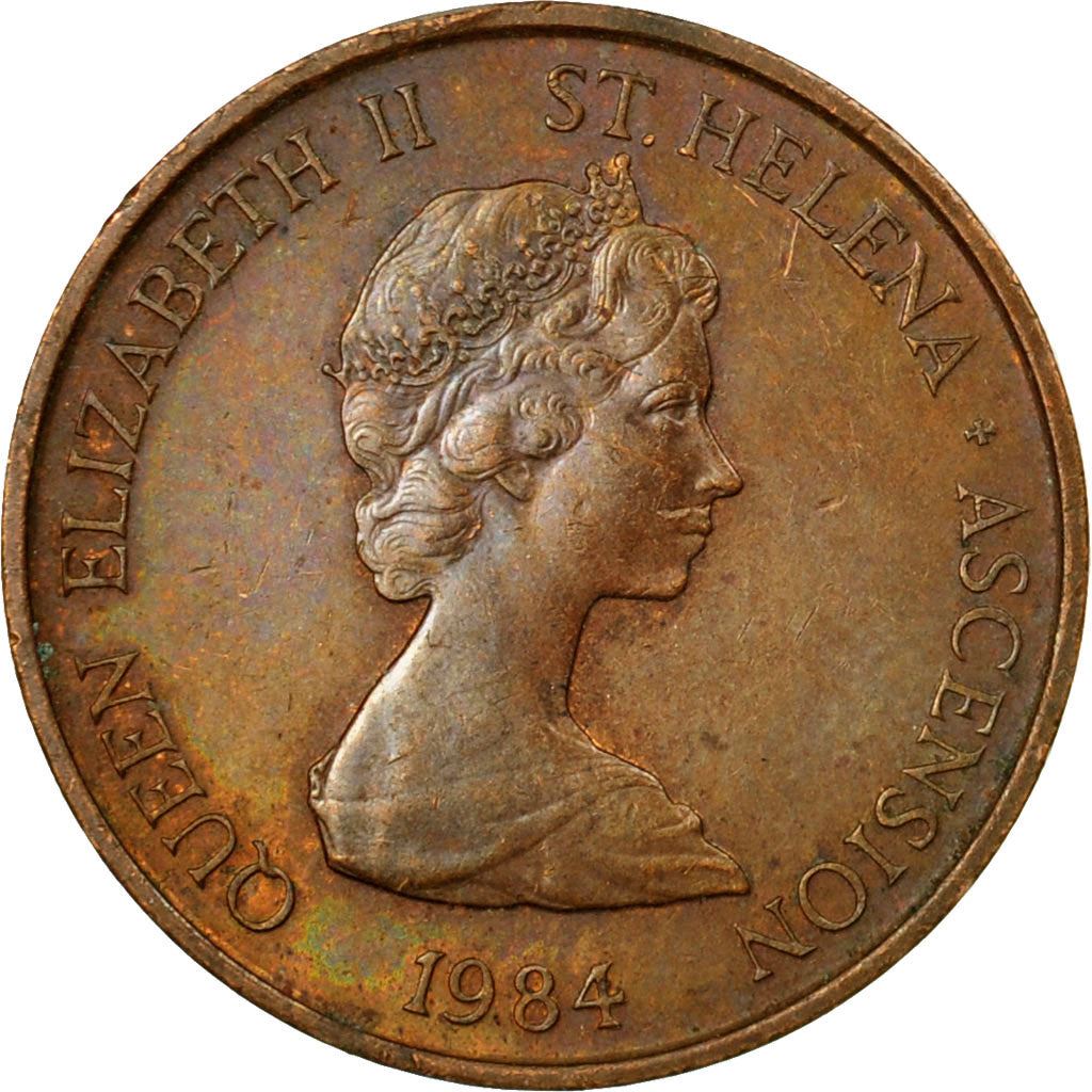 Saint Helena en Ascension | 1 Penny Munt | Elizabeth II | Tonijn | Km:1 | 1984