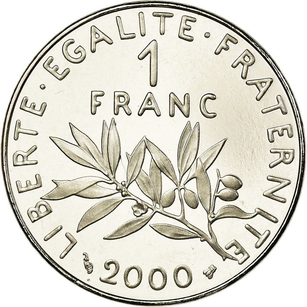 French 1 Franc Coin | Signature D'AP. O.ROTY | proof | KM925.2 | France | 1991 - 2001