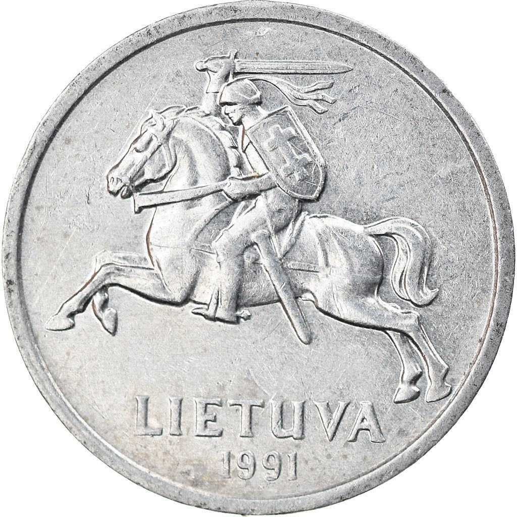 Lithuania | 1 Centas Coin | Aluminum | Horse or equine | KM:85 | 1991