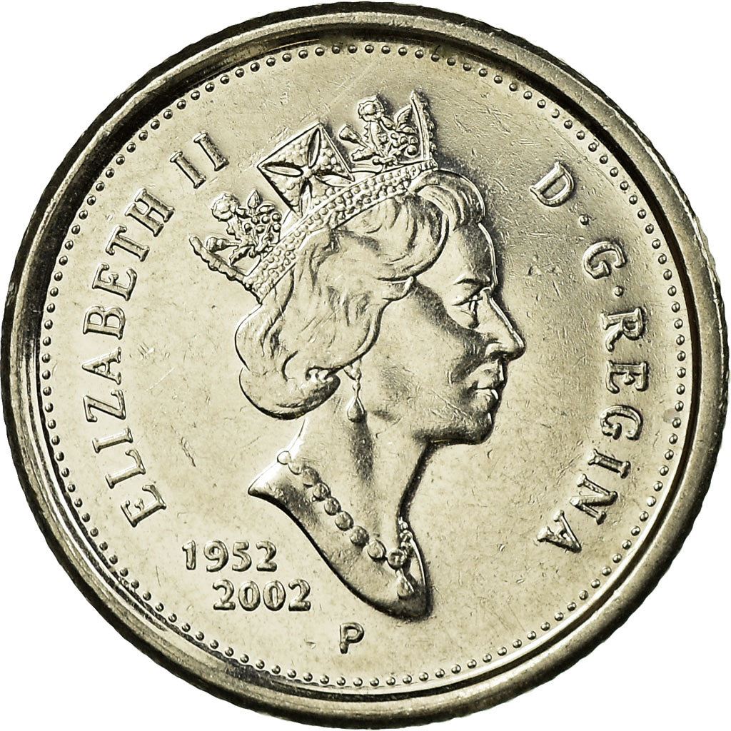 Canada | 10 Cents Coin | Nickel plated steel | Golden Jubilee | KM:447 | 2002