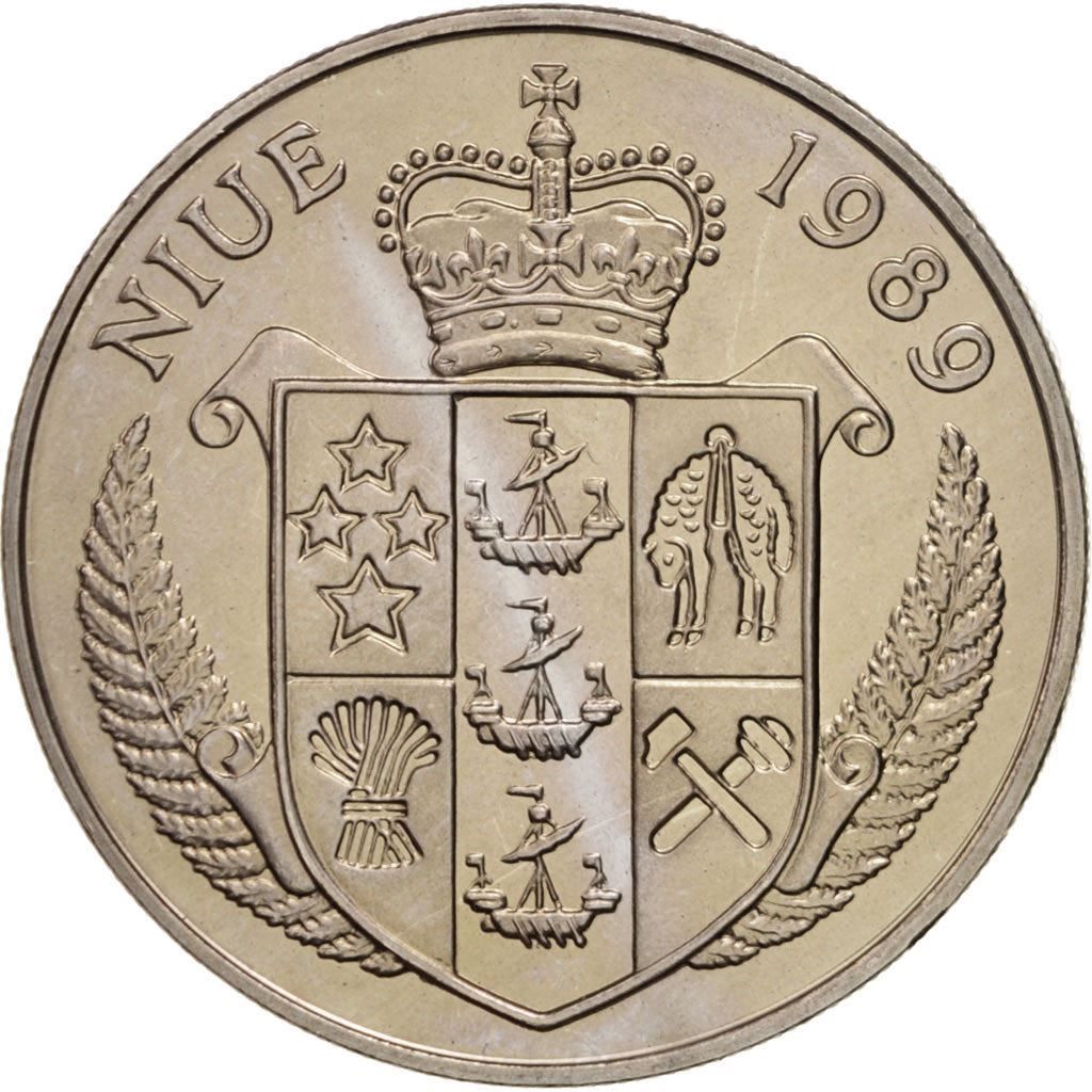 Niue | 5 Dollars Coin | Davis Cup | Km:24 | 1989