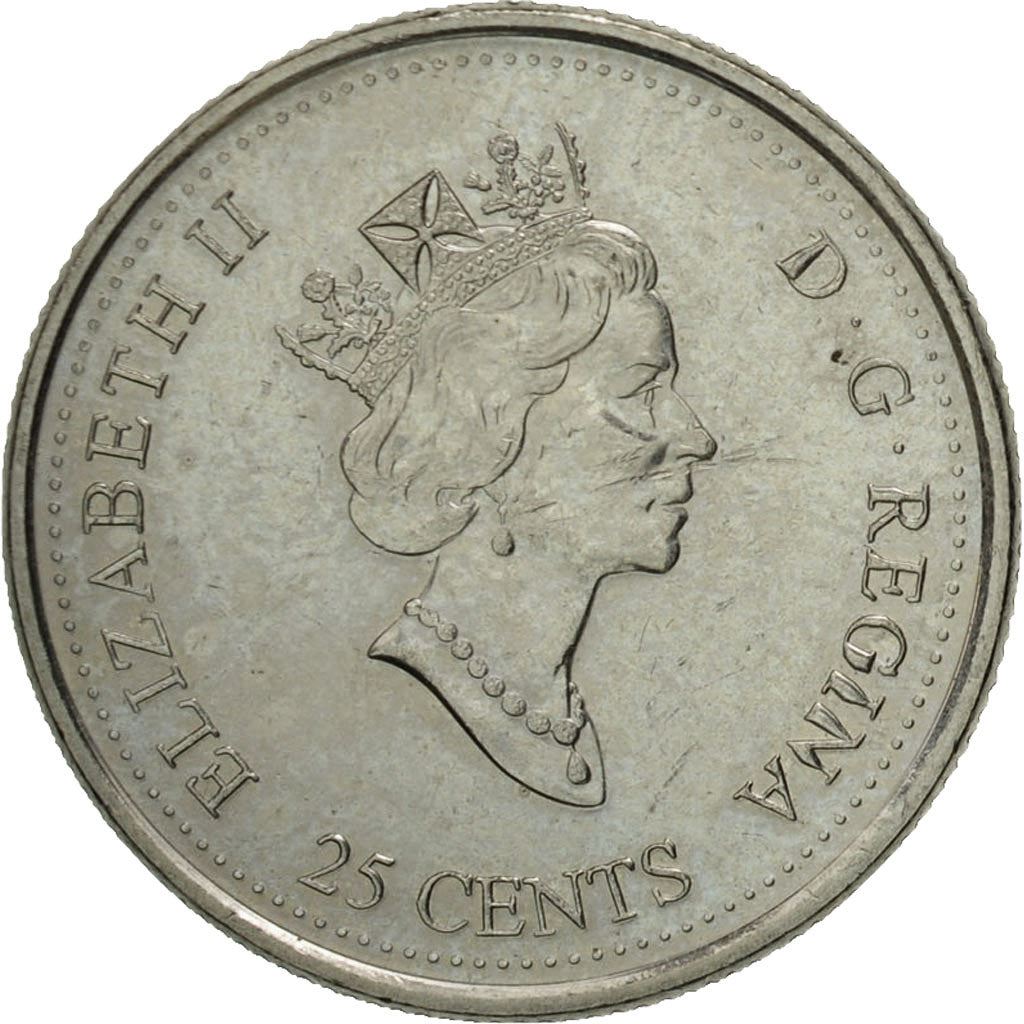 Canada | 25 Cents Coin | Bush Plane | Nickel | KM:352 | 1999