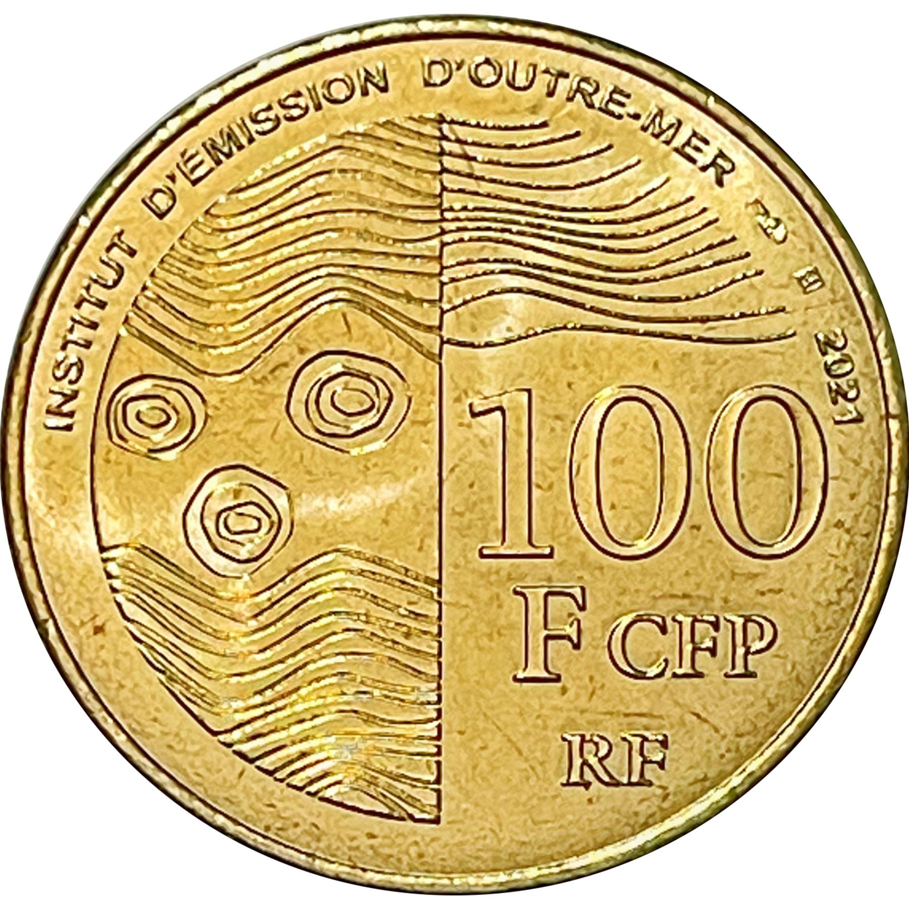 French Pacific Territories 100 Francs Coin | Hut | 2021