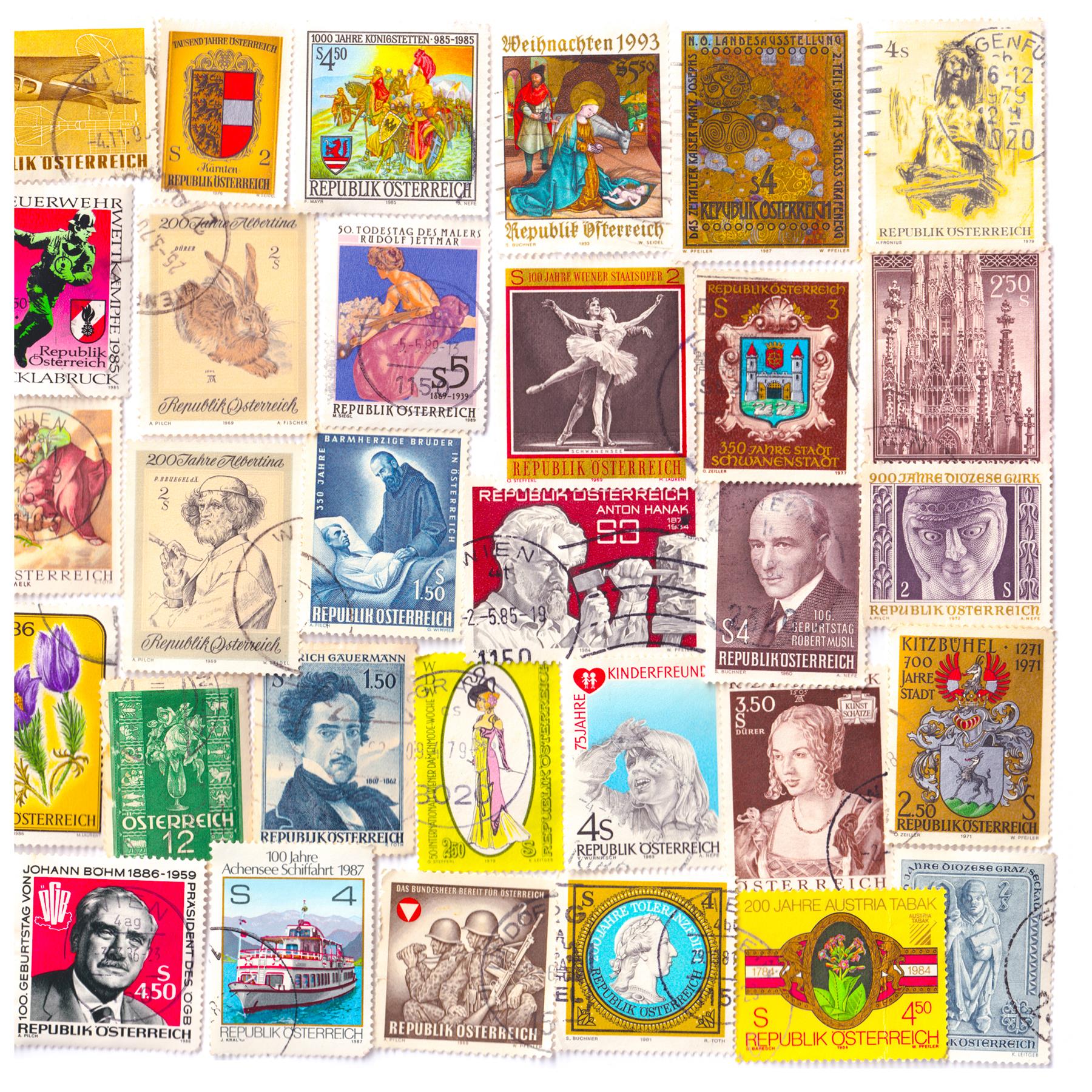 Austrian Postage Stamps | Unique Mail Marks | Austria Postmarks | Used Off Paper