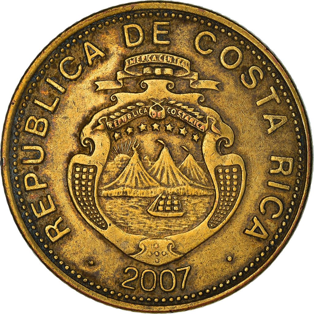 Costa Rica 100 Colones | 100 Coins | Stars | Volcno | Ship | Sun | 2006 - 2017