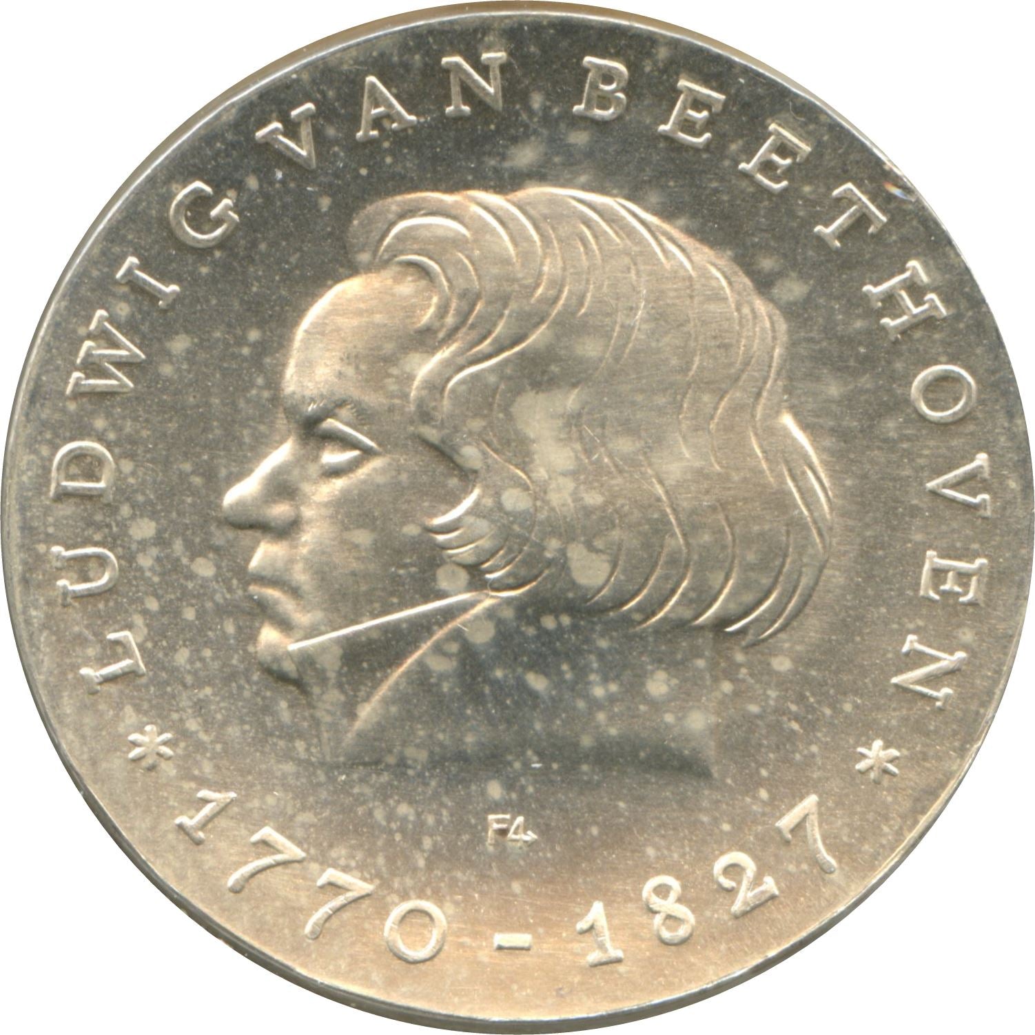 German Democratic Republic Coin Germany 10 Mark | Ludwig van Beethoven | KM27 | 1970