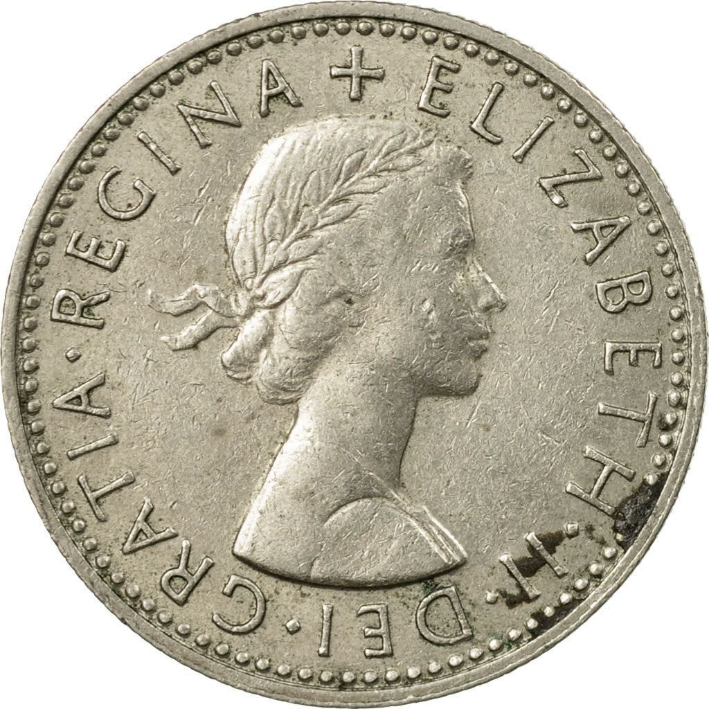 United Kingdom 6 Pence | 100 Coins | Elizabeth II 1st Portrait | 1954 - 1970