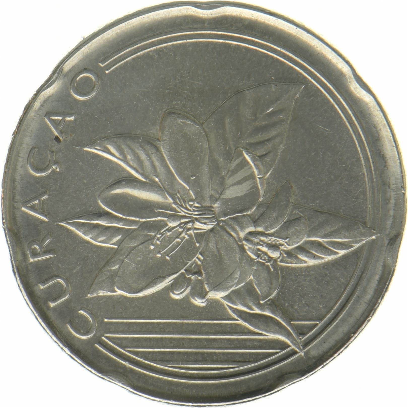 Niederlande › Niederländische Karibik › Curaçao | 25-Cent-Münze | Orangenblüte | 2025